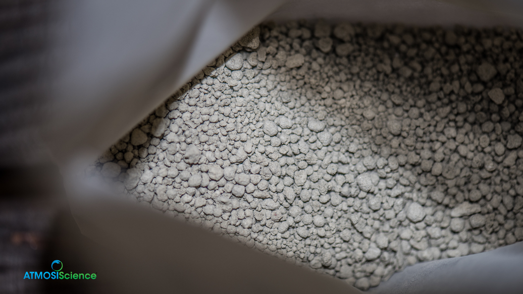Plant-fiber desiccant composite compared to bentonite clay desiccant