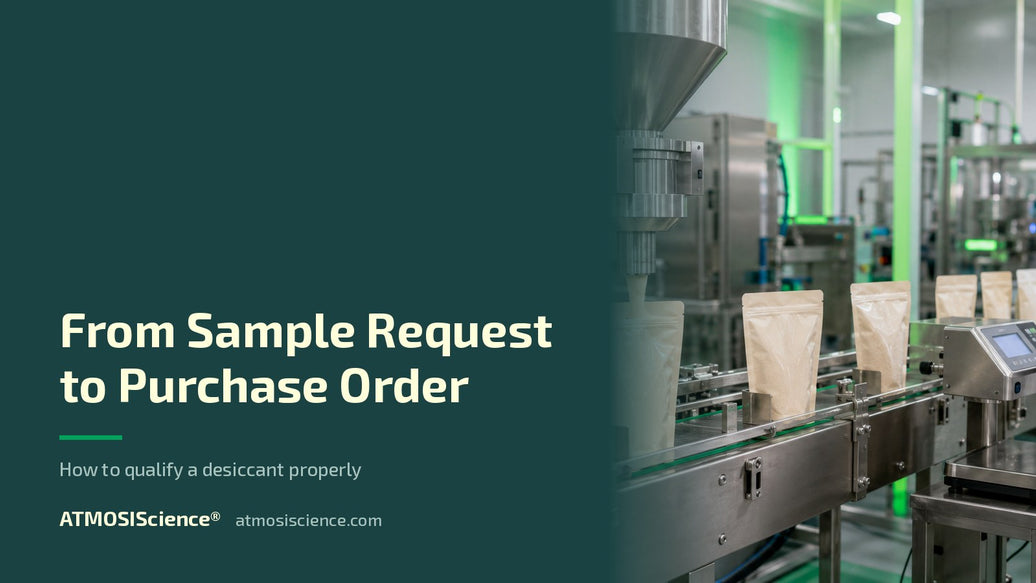 From sample request to purchase order — how to qualify a desiccant properly | ATMOSIScience fiber desiccant