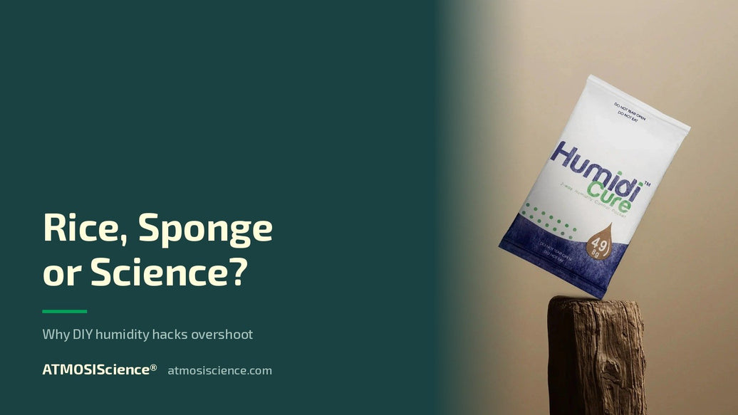 Rice, sponges and damp cloths — do DIY instrument humidity hacks work | Humidi-Cure® 49% two-way humidity control by ATMOSIScience