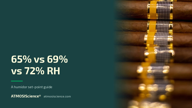 65% vs 69% vs 72% RH for cigars — a humidor set-point guide | Humidi-Cure® 73% two-way humidity control by ATMOSIScience