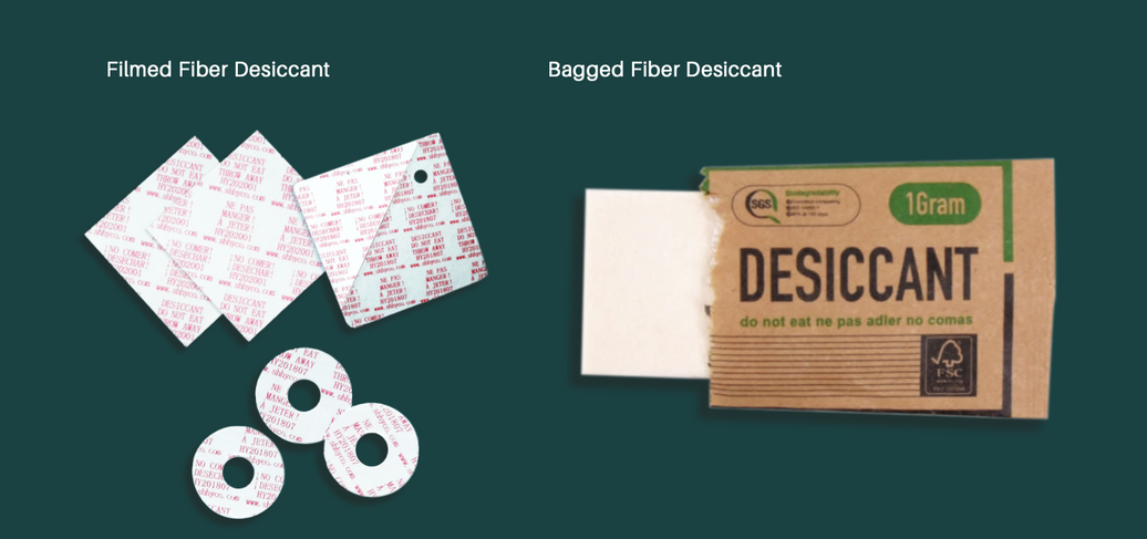 Comparison of desiccant types used in packaging: silica gel, clay, molecular sieve, calcium chloride and plant-fiber desiccant