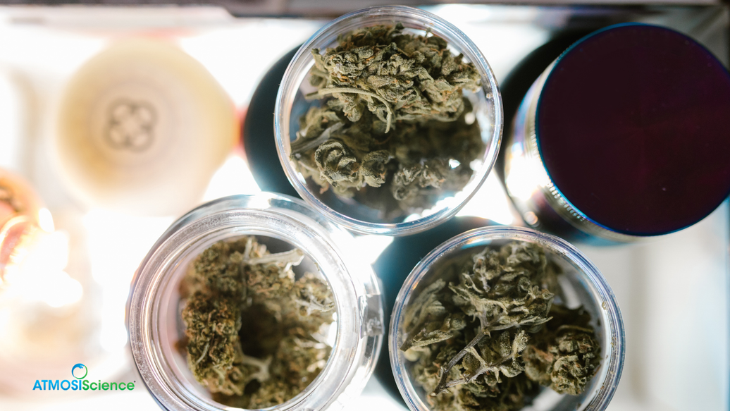 Dispensary display jar held at 62% RH with two-way humidity control