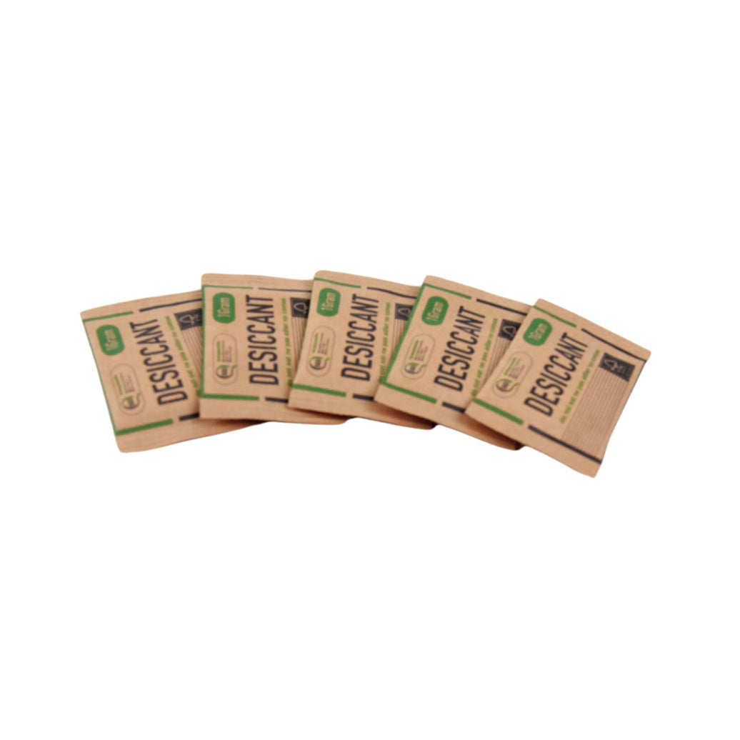 Die-cut plant fiber desiccant cards, ATMOSIScience