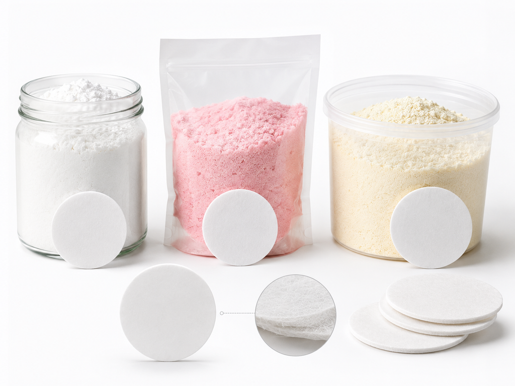Food-grade fiber desiccant sachets for cocoa and drinking chocolate powder packaging