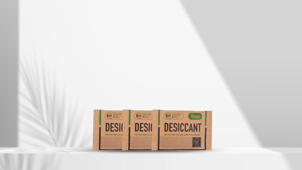 Plant fiber desiccant inserts for packaging, ATMOSIScience