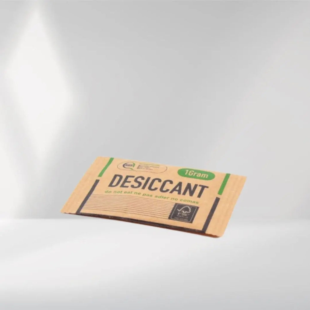 Plant fiber desiccant with no loose fill, ATMOSIScience
