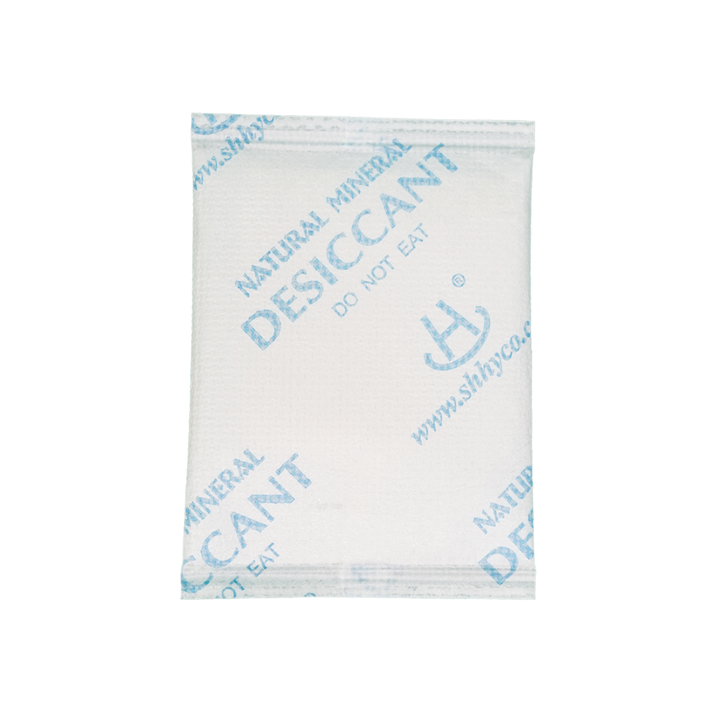 Fiber desiccant sachet for water-soluble fertilizer and agrochemical powder packaging