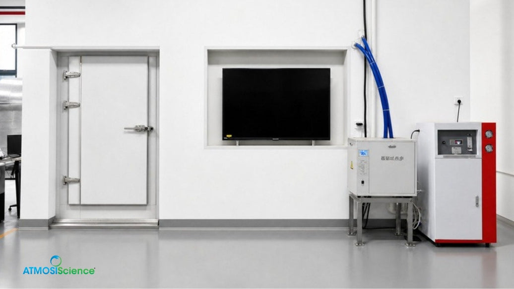 Climate simulation room used for humidity validation projects