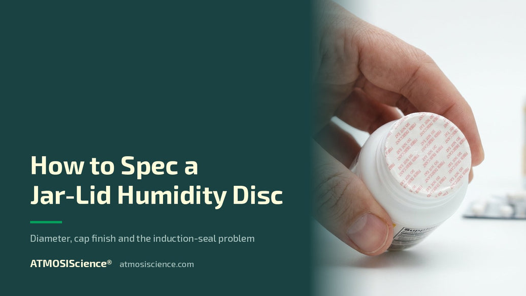 How to spec a jar-lid humidity disc — diameter, cap finish and attachment | ATMOSIScience humidity liner