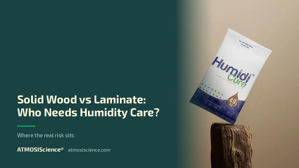 Solid wood vs laminate guitars: which really need humidity care | Humidi-Cure® 49% two-way humidity control by ATMOSIScience
