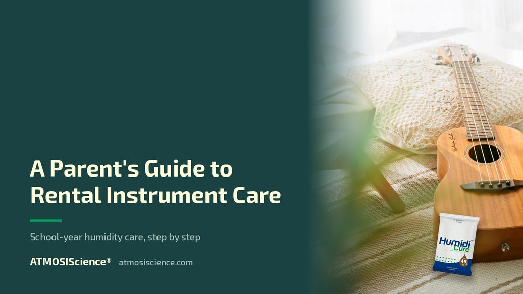 A Parent's Guide to Rental Instrument Care — school-year humidity care for a student rental instrument | Humidi-Cure® 49% two-way humidity control by ATMOSIScience