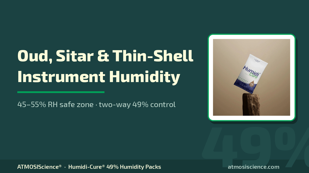 Oud, sitar and thin-shell world string instrument humidity guide