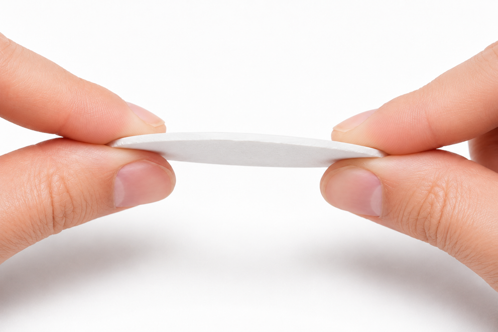 Fiber desiccant discs shown in two thickness options
