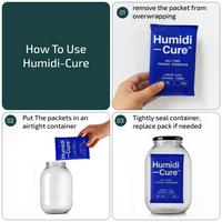 Humidi-Cure 62% — Liquid-less. Salt-free. Precision Humidity Control Pack