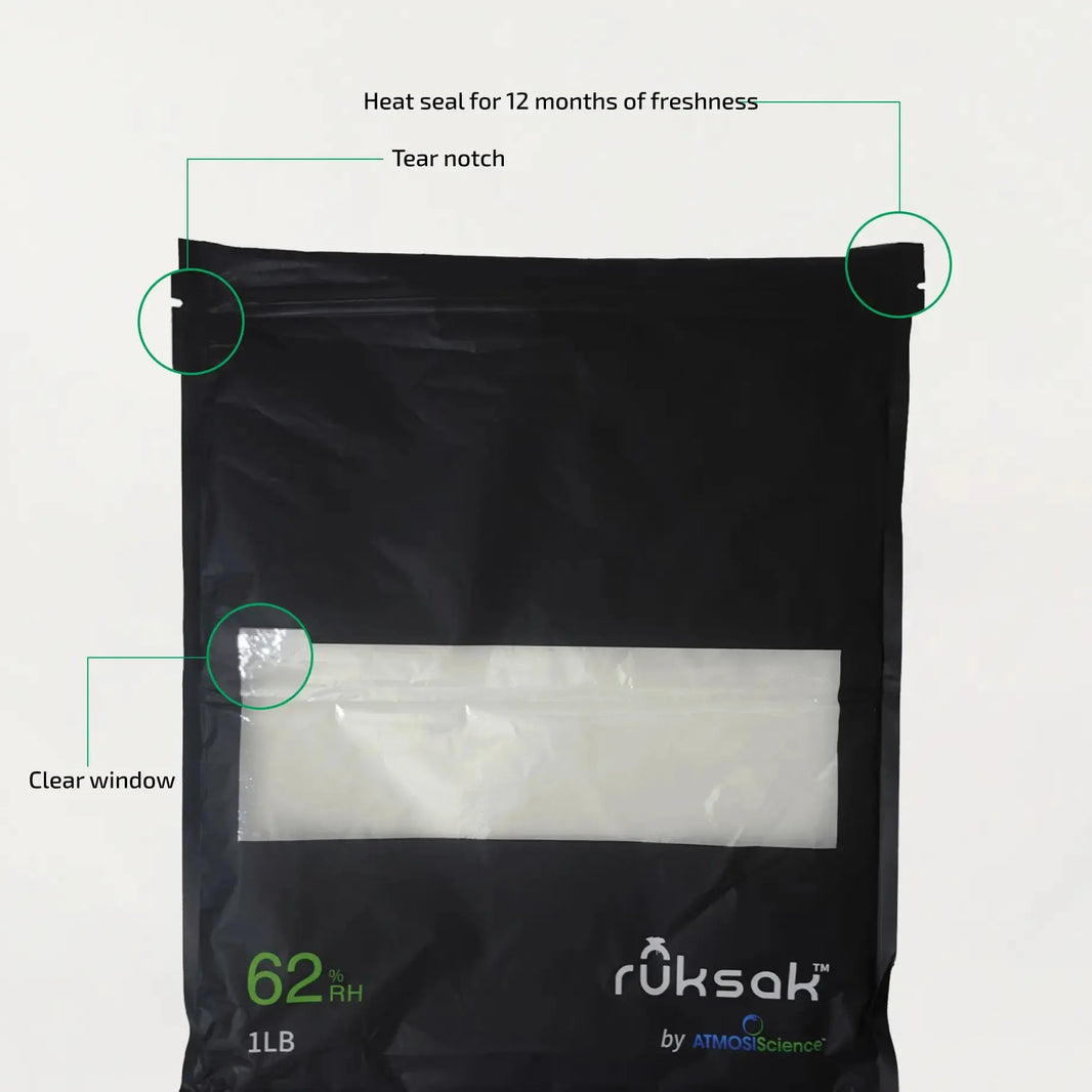 image 5 ruksak™ RH 62% for Cannabis | 1 LB - ATMOSIScience | 2 - Way Humidity Control, Naturally