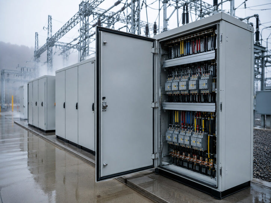 Outdoor electrical control cabinet protected against condensation
