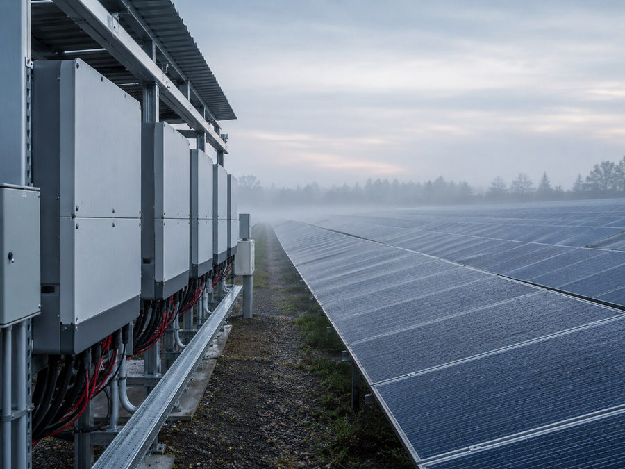 Solar photovoltaic farm inverters protected against condensation