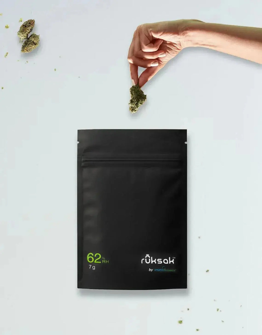 Carton of 50 ruksak™ RH 62% for Cannabis | 7g | 4.5” X 7” - ATMOSIScience | 2 - Way Humidity Control, Naturally