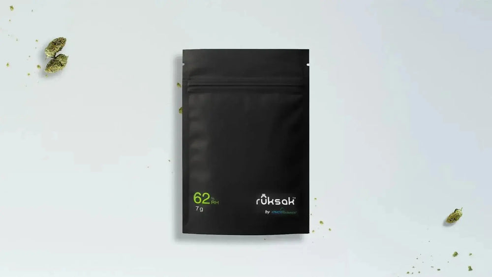 Carton of 50 ruksak™ RH 62% for Cannabis | 7g | 4.5” X 7” - ATMOSIScience | 2 - Way Humidity Control, Naturally